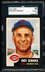 1953 Topps Baseball- #153 Andy Seminick, Reds- SGC 55 (Vg-Ex+ 4.5)