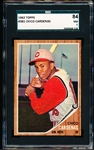 1962 Topps Baseball- #381 Chico Cardenas, Reds- SGC 84 (NM 7)