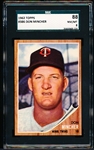 1962 Topps Baseball- #386 Don Mincher, Twins- SGC 88 (NM/Mt 8)