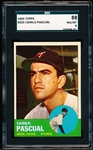 1963 Topps Baseball- #220 Camilo Pascual, Twins- SGC 88 (Nm-Mt 8)