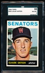 1964 Topps Baseball- #28 Claude Osteen, Senators- SGC 88 (Nm-Mt 8)