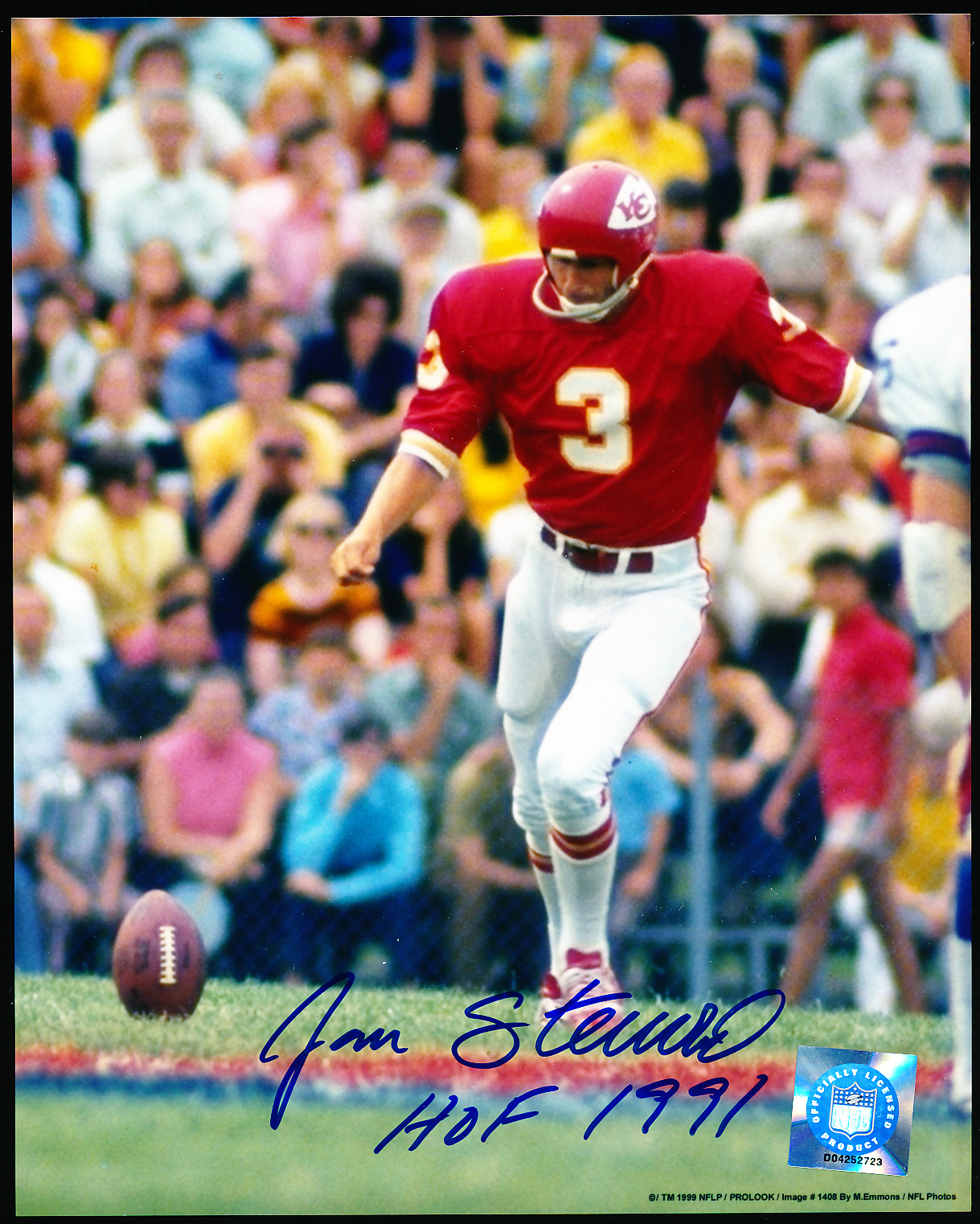 JAN STENERUD KANSAS CITY CHIEFS HOF 91 SIGNED AUTOGRAPHED 8X10