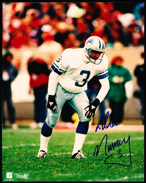 Eddie Murray Autographed Detroit Lions Ftbl. Color 8” x 10” Photo