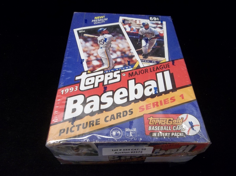 Lot Detail - 1993 Topps Baseball- Series #1- 1 Unopened ...