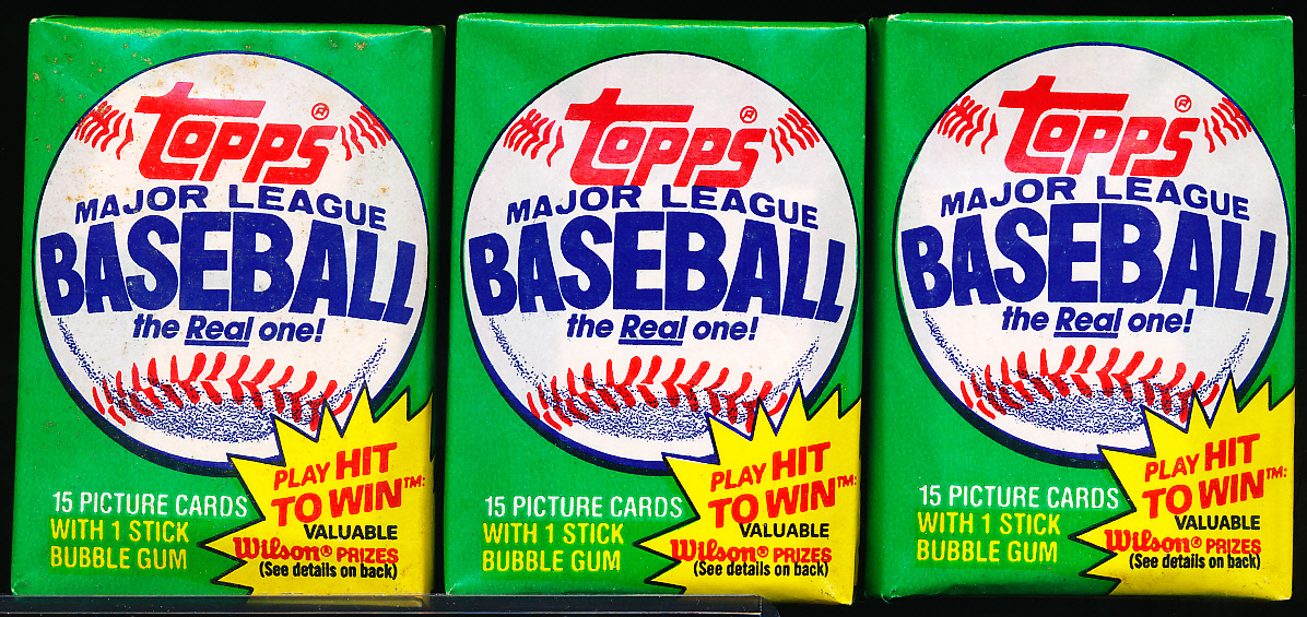 Lot Detail - 1981 Topps Baseball- 3 Unopened Wax Packs