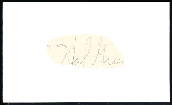 Hal Greer Autographed Cut Mounted to a Bskbl. Index Card