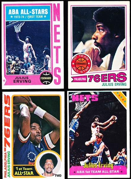 Julius Erving- 4 Cards