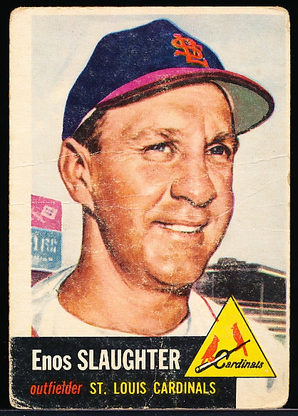 1953 Topps Bb- #41 Enos Slaughter, Cards