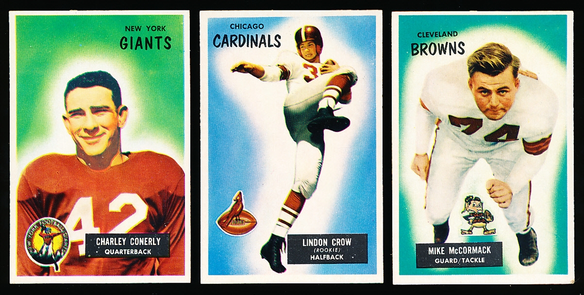 1955 Bowman Football- 3 Cards