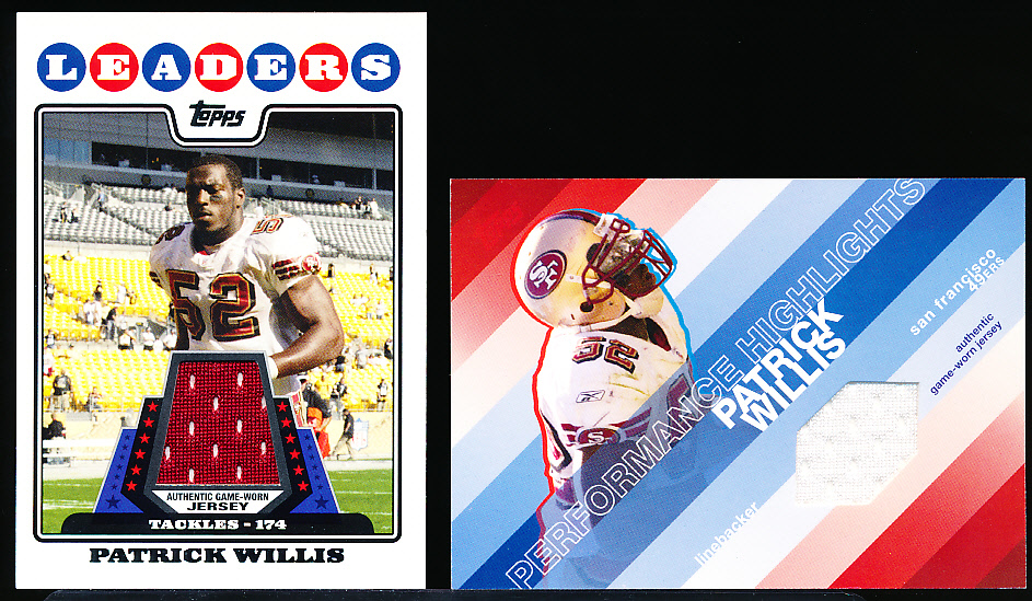 Lot Detail - 2008 Topps Ftbl.- 2 Diff. Patrick Willis (49ers) Jersey Cards