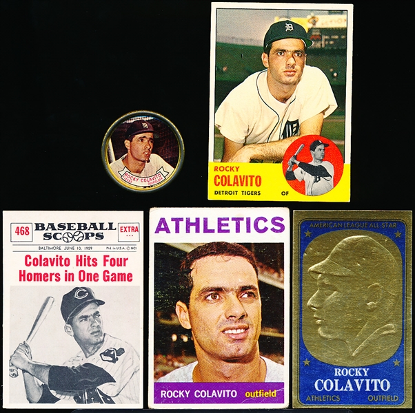 Rocky Colavito- 5 Cards