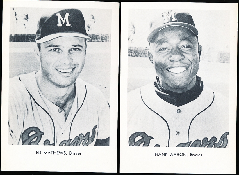 1965? Milwaukee Braves Team Issued Bsbl. B/W 4-7/8” x 7 1/8” Photos- 1 Set? of 12 Photos