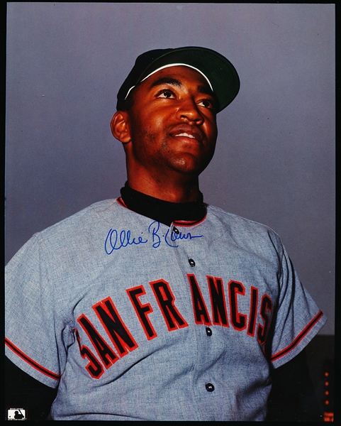 Ollie Brown Autographed San Francisco Giants Bsbl. Color 8” x 10” Photo