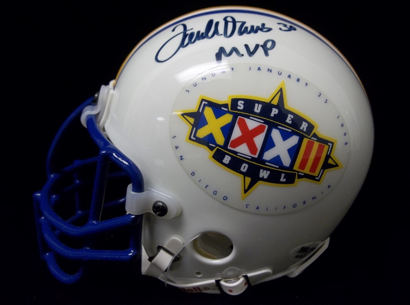 Terrell Davis Autographed Super Bowl XXXII Mini-Helmet- SGC Certified