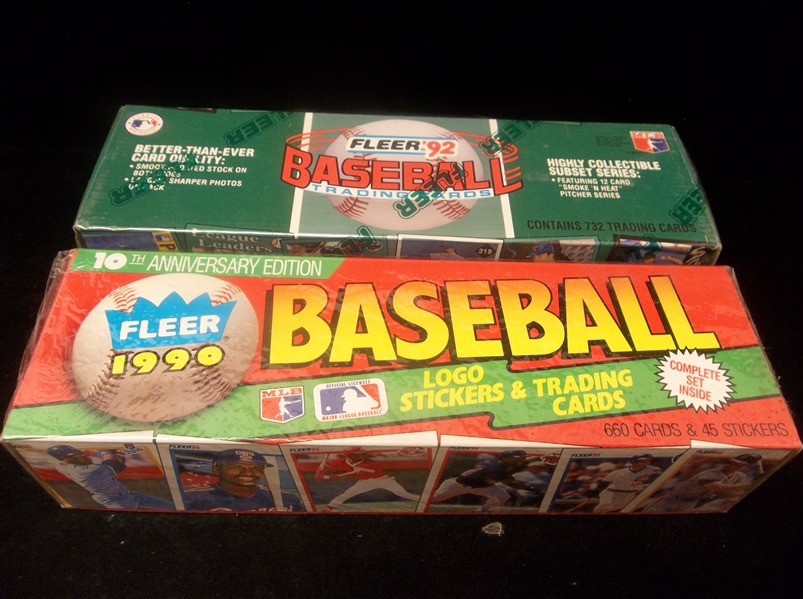 1990 & 1992 Fleer Baseball Factory Sealed Sets