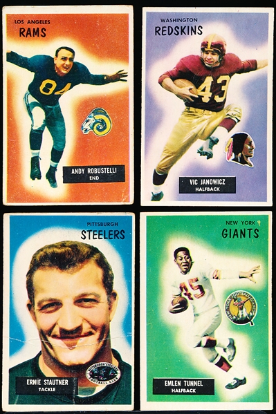 1955 Bowman Football- 4 Diff