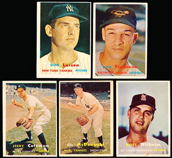 1957 Topps Bb- 5 Cards