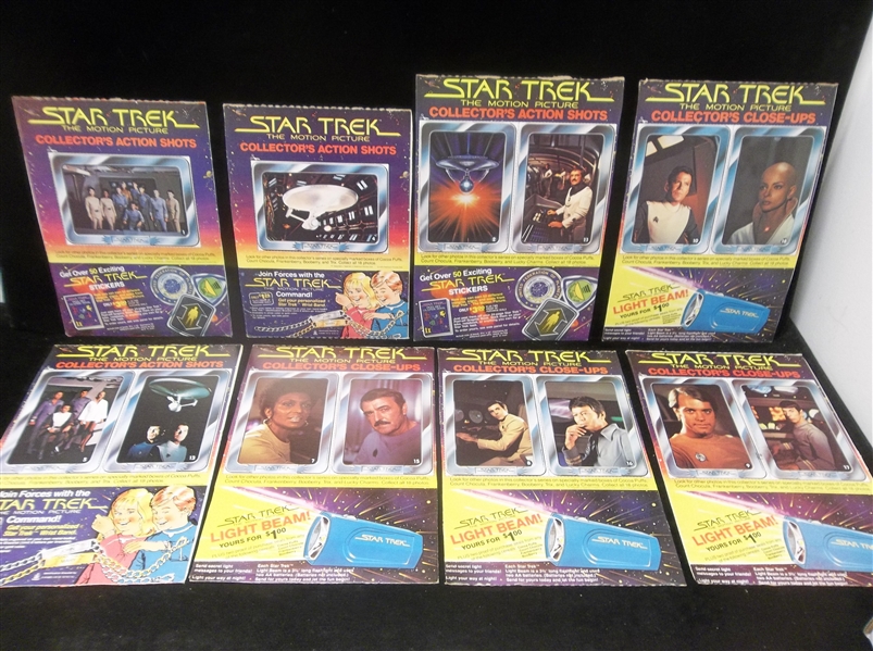 1979 General Mills Cereal “Star Trek the Motion Picture” Cereal Box Back Cards- 14 Diff. Cards on 8 Diff. Box Backs