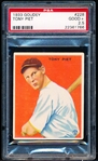 1933 Goudey Baseball- #228 Tony Piet, Pirates- PSA 2 Good+ 