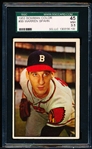 1953 Bowman Baseball- #99 Warren Spahn, Braves- SGC 45 (VG+ 3.5)