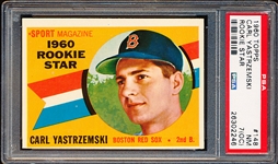 1960 Topps Baseball- #148 Carl Yastrzemski, Red Sox- Rookie!- PSA NM 7 (OC)