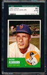 1963 Topps Baseball- #135 Richie Ashburn, Mets- SGC 80 (Ex/NM 6)