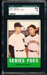 1963 Topps Baseball- #331 Series Foes (Stafford/ Pierce)- SGC 84 ( NM 7)