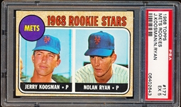 1968 Topps Baseball- #177 Nolan Ryan Rookie- PSA Ex 5 