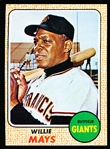 1968 Topps Bb- #50 Willie Mays, Giants