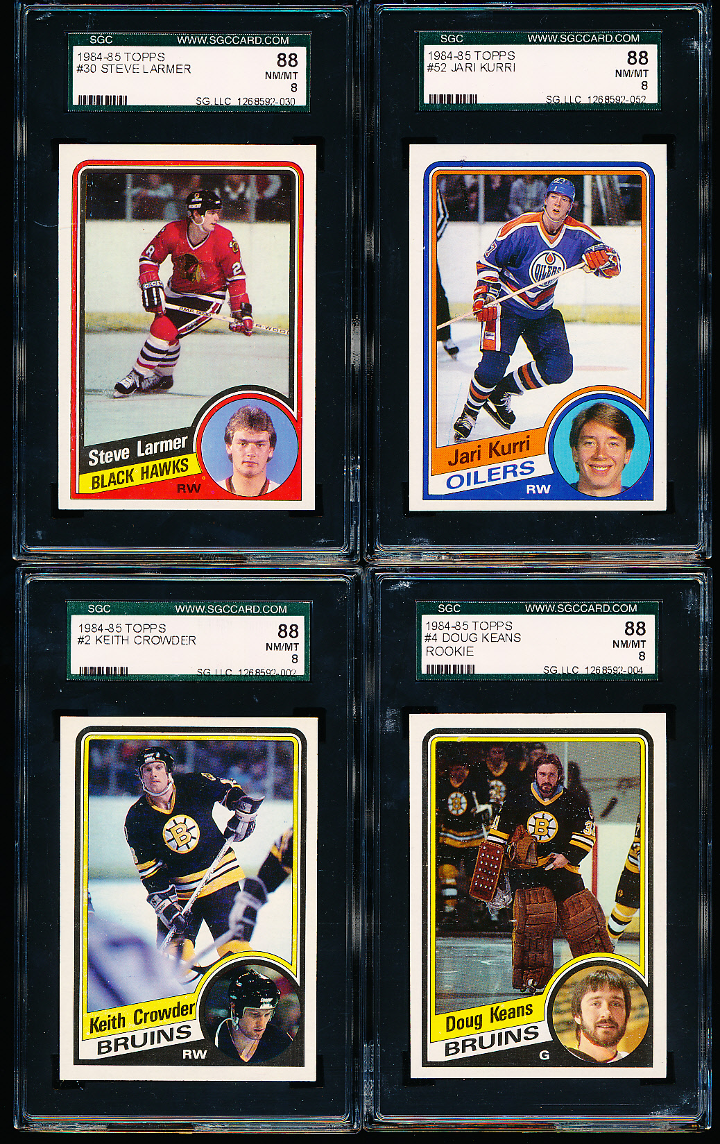 Lot Detail - 1984-85 Topps Hockey- 8 Diff SGC 88 (NM/Mt 8)