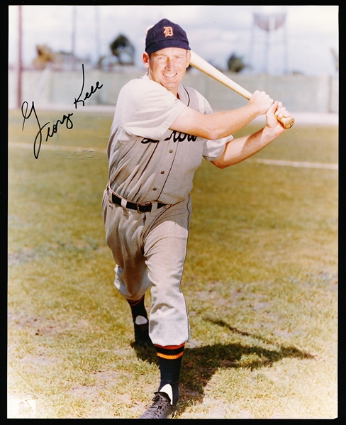 George Kell Autographed Detroit Tigers Bsbl. Color 8” x 10” Photo