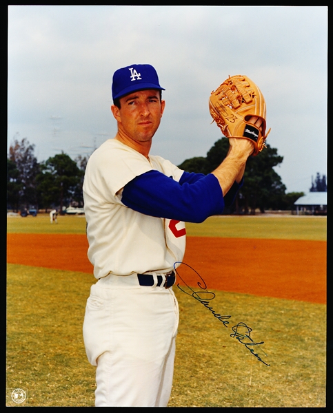 Claude Osteen Autographed Los Angeles Dodgers Bsbl. Color 8” x 10” Photo