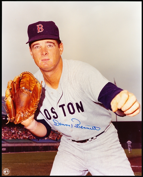 Dennis Bennett Autographed Boston Red Sox Bsbl. Color 8” x 10” Photo