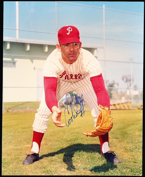 Cookie Rojas Autographed Philadelphia Phillies Bsbl. Color 8” x 10” Photo