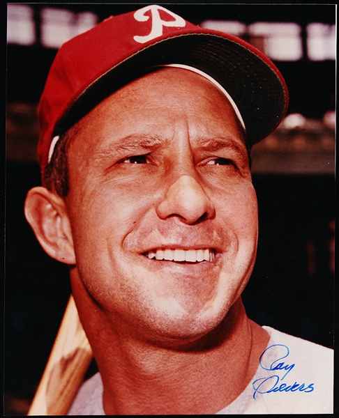 Roy Sievers Autographed Philadelphia Phillies Bsbl. Color 8” x 10” Photo