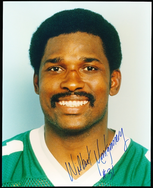 Wilbert Montgomery Autographed Philadelphia Eagles Ftbl. Color 8” x 10” Photo