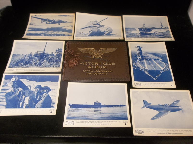 1940’s Hi-Speed Victory Club “War Album Series” Complete Set of Fifty 8-1/2” x 6-1/4” Pictures with Special Collector’s Album!