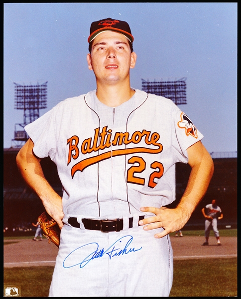 Jack Fisher Autographed Baltimore Orioles Bsbl. Color 8” x 10” Photo