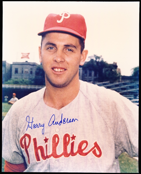 Harry Anderson Autographed Philadelphia Phillies Color 8” x 10” Photo