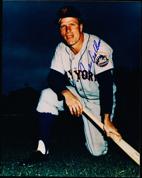 Richie Ashburn Autographed New York Mets Color 8” x 10” Photo