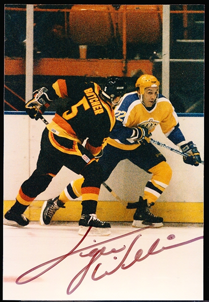 Dave “Tiger” Williams Autographed L. A. Kings 4” X 6” Snapshot Photo