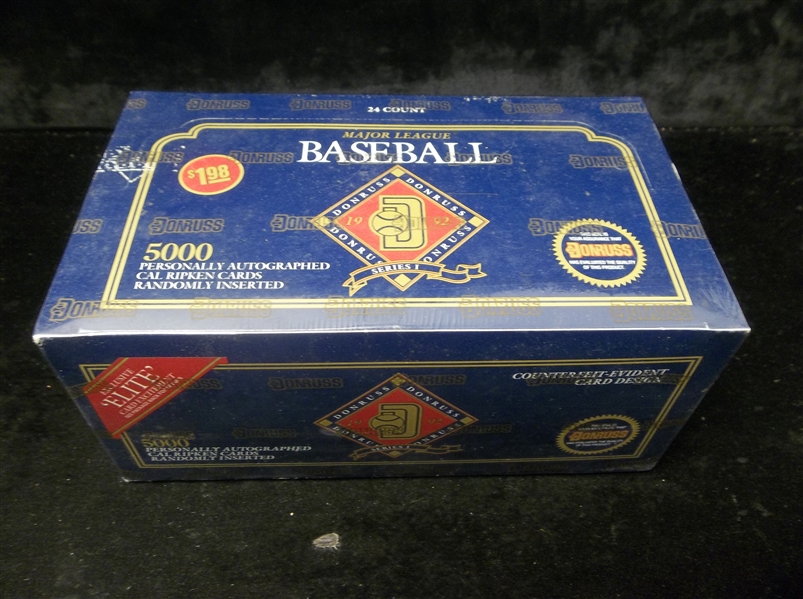 1992 Donruss Baseball- Series #1- 1 Unopened Jumbo Box- 24 packs