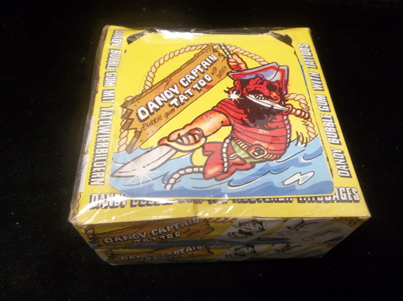 1970’s? Dandy “Captain Tattoo” From Denmark- 2 Unopened Gum Boxes with Tattoos