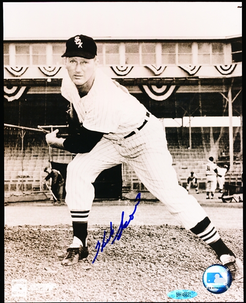 Autographed Herb Score Chicago White Sox Bsbl. B/W 8” x 10” Photo- Upper Deck Authenticated