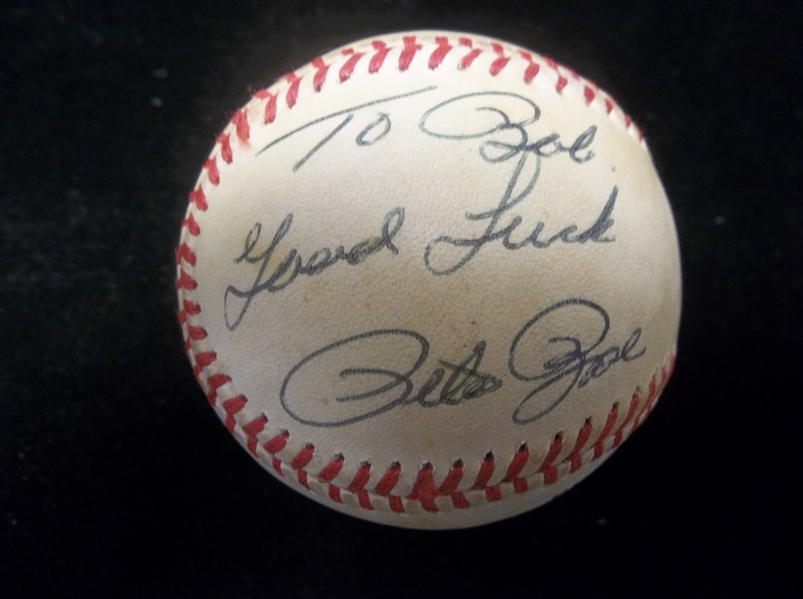 Autographed Pete Rose Official NL Bsbl.