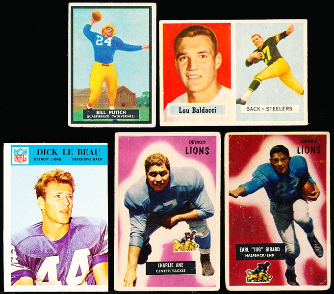 Five Football Cards