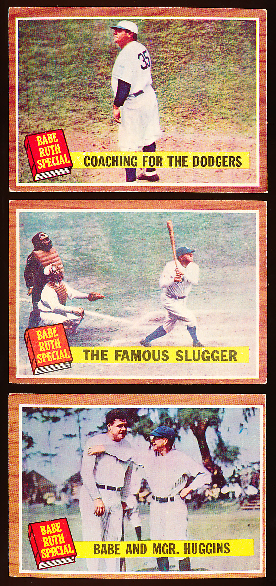 Lot - 1962 Topps #142 Babe Ruth Special Coaching The Dodgers