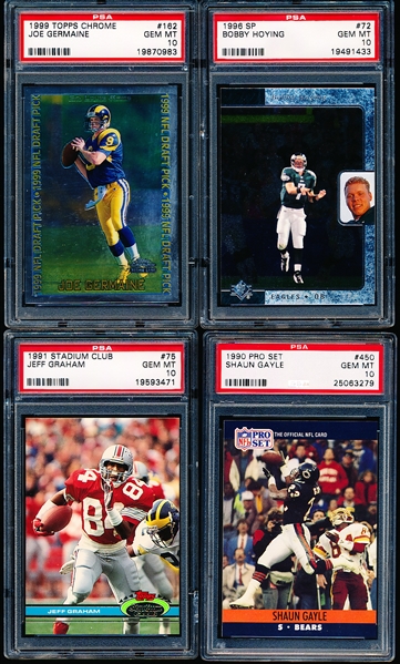 1990-99 Football- 7 Diff. PSA Graded Gem Mint 10 Rookie Cards