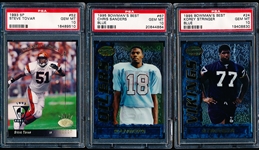 1990-99 Football- 7 Diff. PSA Graded Gem Mint 10 Rookie Cards