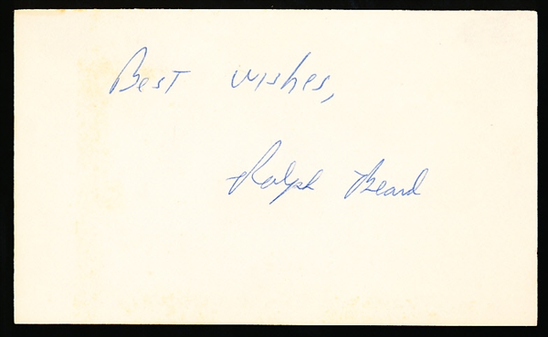 Ralph Beard Autographed Bskbl. Index Card